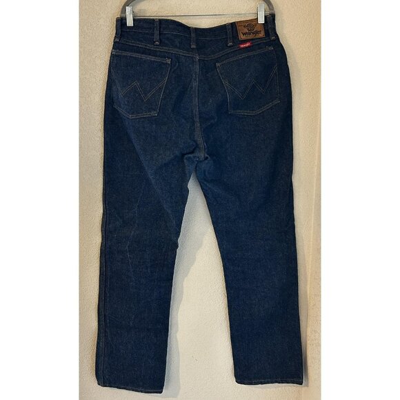 Vintage Wrangler Jeans Mens 36x32 Denim Scoville Made in USA Straight Leg 80s - Picture 3 of 11